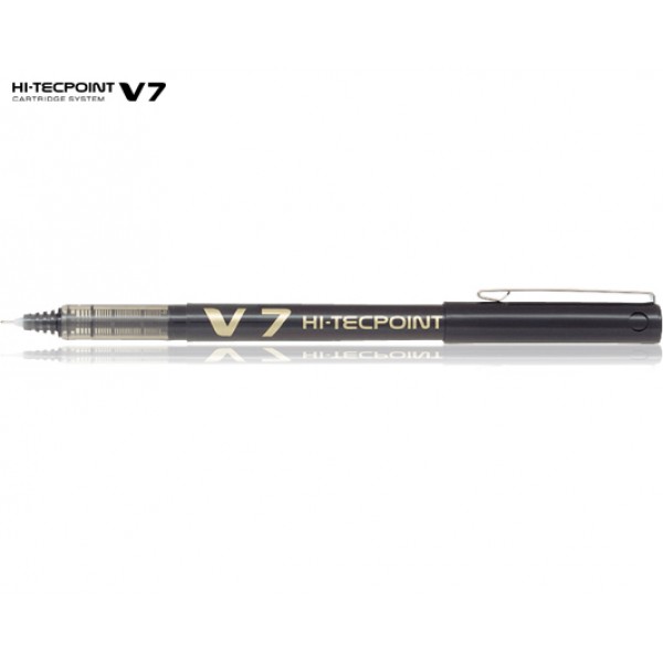 ΣΤΥΛΟ PILOT  ΥΓΡΗΣ ΜΕΛΑΝΗΣ HI-TECPOINT V7 0.7mm ΜΑΥΡΟ  BX-V7B