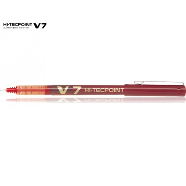 ΣΤΥΛΟ PILOT  ΥΓΡΗΣ ΜΕΛΑΝΗΣ HI-TECPOINT V7 0.7mm ΚΟΚΚΙΝΟ  BX-V7R