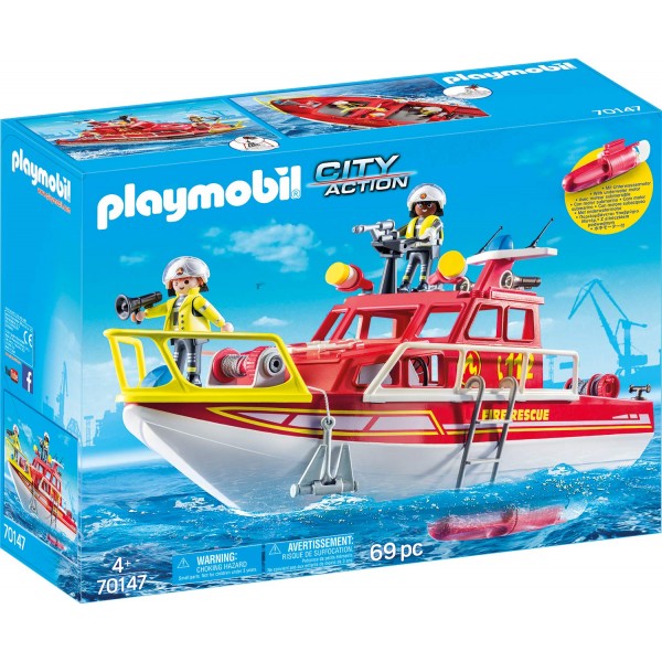 PLAYMOBIL ΠΥΡΟΣΒΕΣΤΙΚΟ ΣΚΑΦΟΣ ΔΙΑΣΩΣΗΣ