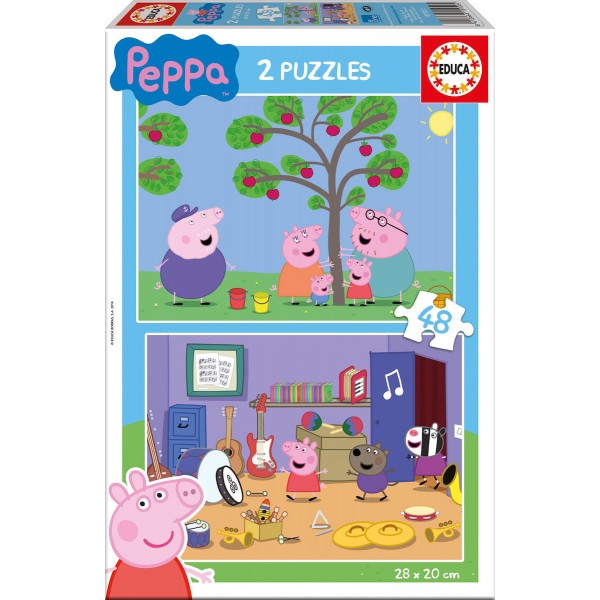 ΠΑΙΔΙΚΟ ΠΑΖΛ PEPPA 2 ΠΑΖΛ ΜΕ 48 ΚΟΜΜΑΤΙΑ
