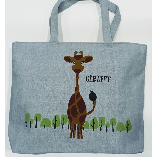 ΥΦΑΣΜΑΤΙΝΗ ΓΚΡΙ ΤΣΑΝΤΑ ΜΕ ΣΧΕΔΙΟ ΚΑΜΗΛΟΠΑΡΔΑΛΗ