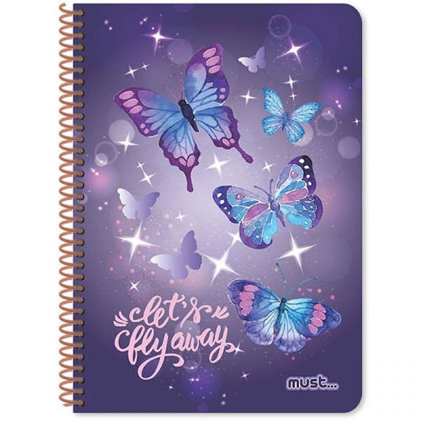 ΤΕΤΡΑΔΙΟ ΣΠΥΡΑΛ 17Χ25 3Θ 90Φ CUTE MUST 