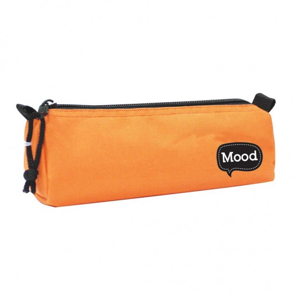 Κασετίνα βαρελάκι Mood χρώμα πορτοκαλί με 1 Θήκη 072664