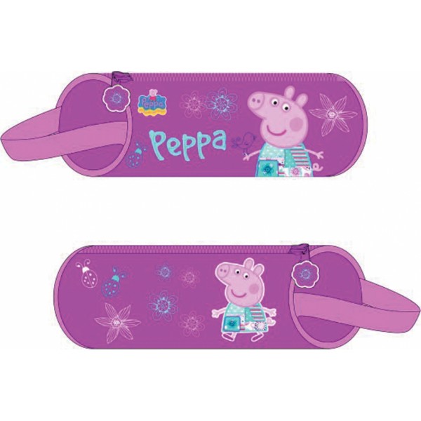 Κασετίνα βαρελάκι Peppa Pig σε μωβ χρώμα 0481705 