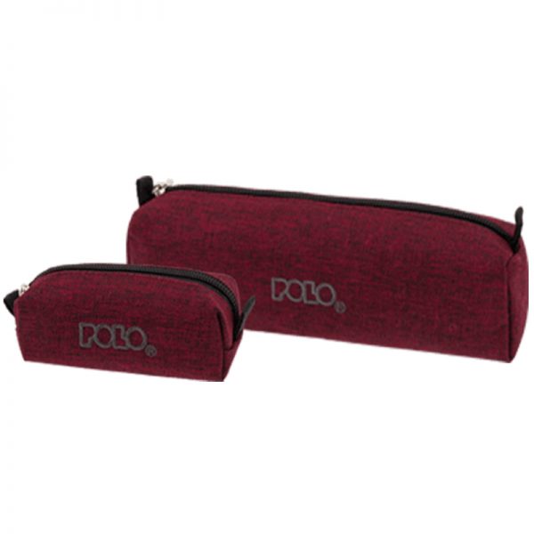 Κασετίνα βαρελάκι POLO Jean με πορτοφόλι μπορντώ 9-37-006-3100