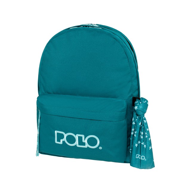 ΣΑΚΙΔΙΟ ΠΛΑΤΗΣ POLO ORIGINAL DOUBLE SCARF ΓΑΛΑΖΟΠΡΑΣΙΝΟ ΤΖΙΝ