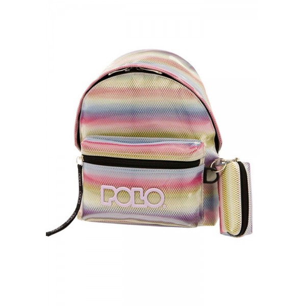 ΣΑΚΙΔΙΟ ΠΛΑΤΗΣ POLO MINI RAGAZZA MULTI PINK 
