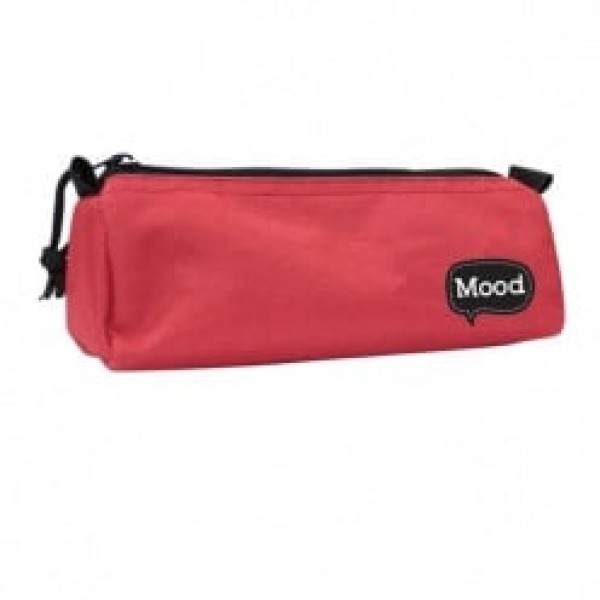 Σχολική κασετίνα βαρελάκι MOOD χρώμα κόκκινο 072662