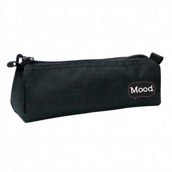 Σχολική κασετίνα βαρελάκι Mood μαύρη 072661 