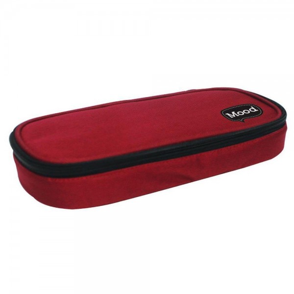 Σχολική κασετίνα βαρελάκι Mood μονή μπορντώ 580100